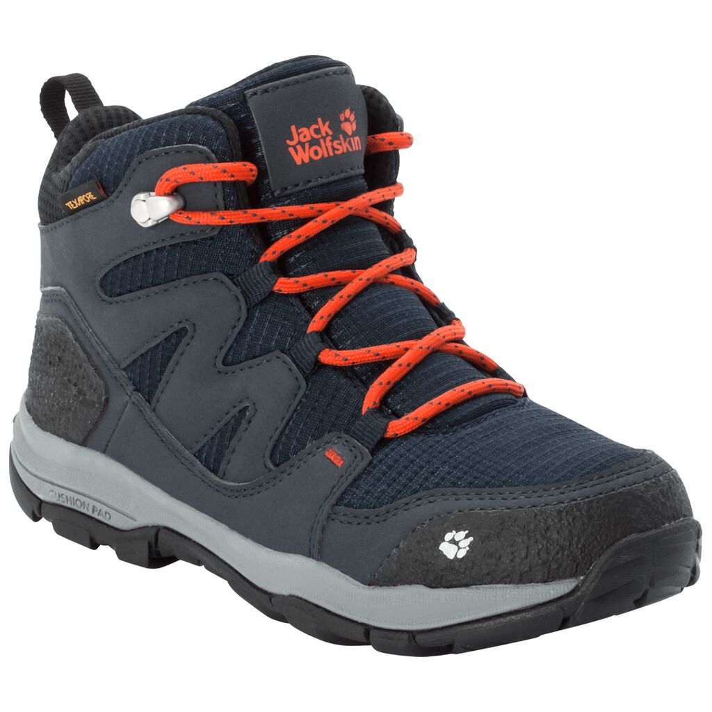 Jack Wolfskin MTN ATTACK 3 TEXAPORE MID ορειβατικα παπουτσια παιδικά βαθυ μπλε/πορτοκαλι | GR4294356